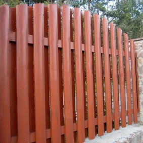 wooden fence for a plot idea overview