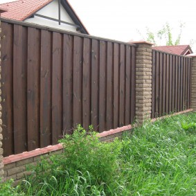 wooden fence for the plot
