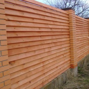 wooden fence for the plot
