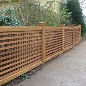 wooden fence for plot design ideas