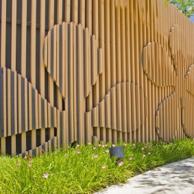 wooden fence for the site types of design