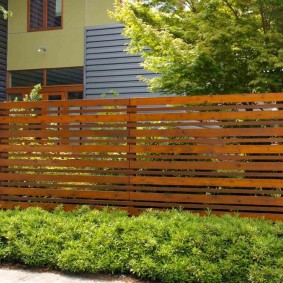 wooden fence for the plot design options