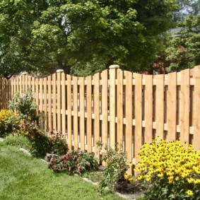 wooden fence for the plot decor options