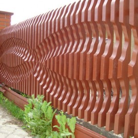 wooden fence for the site overview