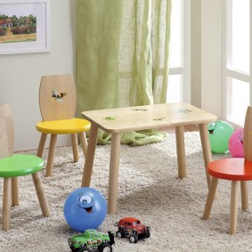 children's wooden chair photo design