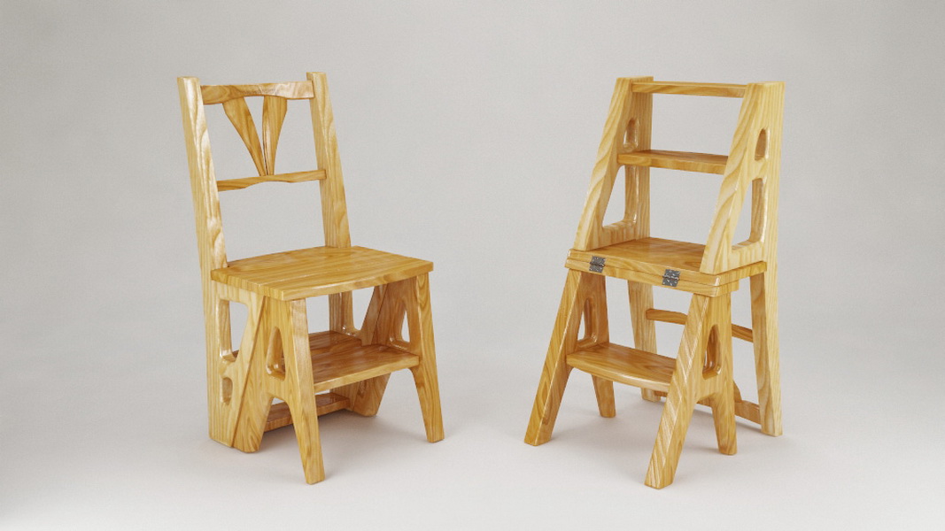 children's wooden stool transformer