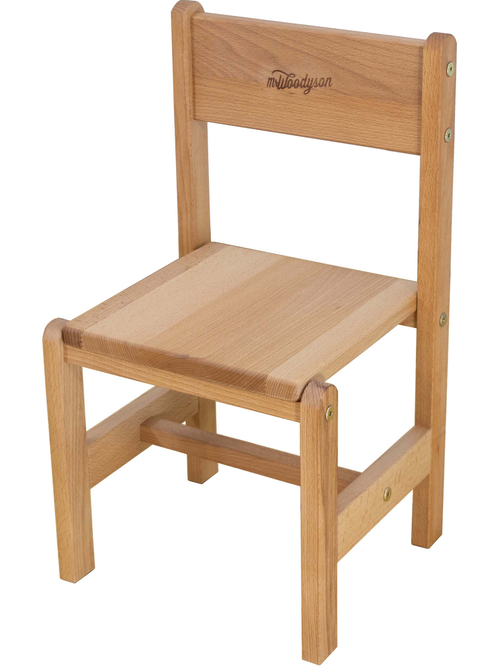 chaise haute en bois de hêtre