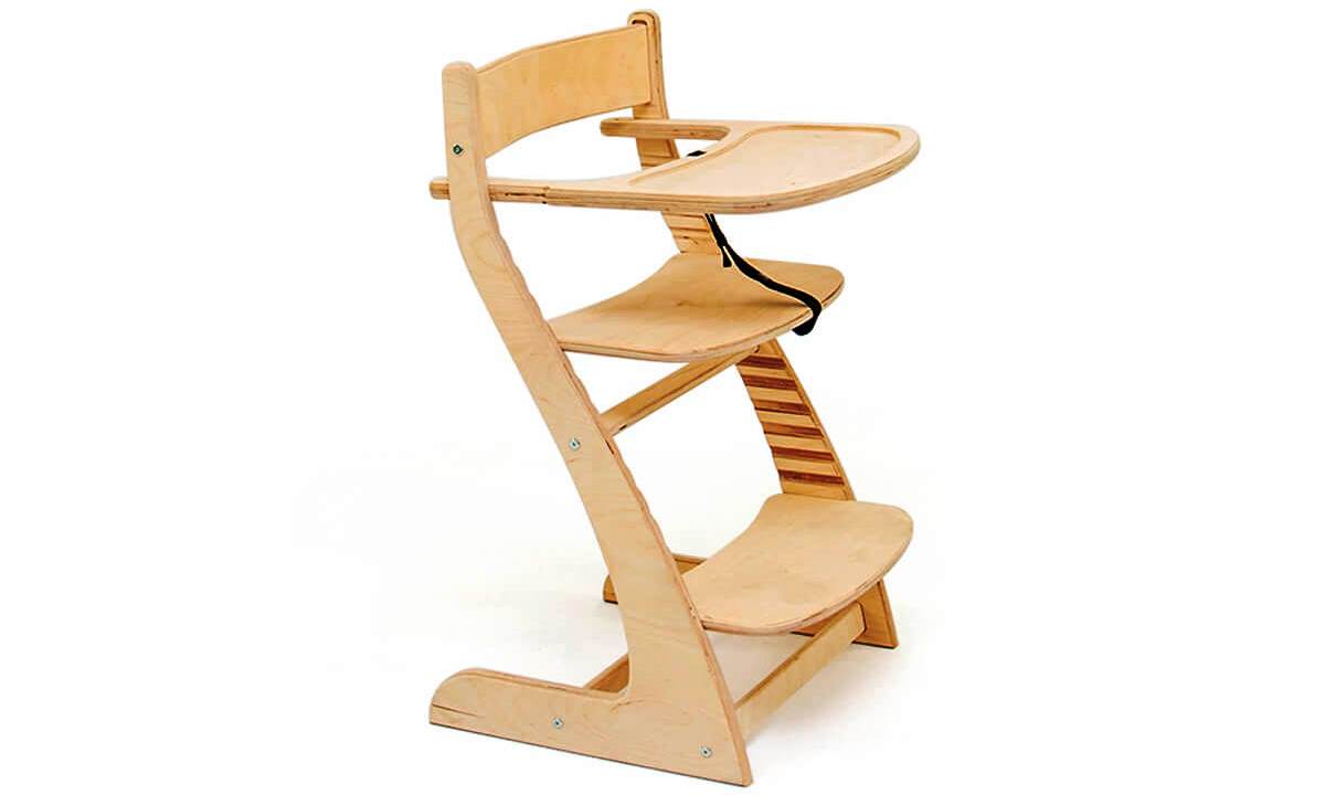 scaun înalt din lemn pentru copii