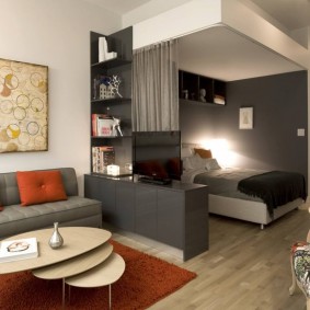 أنواع شقة بغرفة نوم واحدة من الديكور