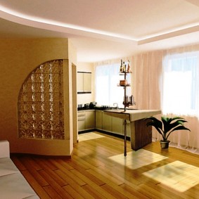 types de décoration d'un appartement d'une chambre Khrouchtchev