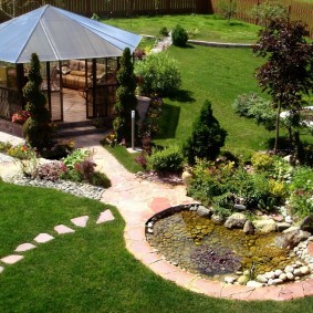 Garden gazebo with polycarbonate roof