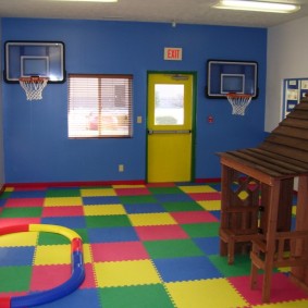 חדר ספורט לילדים עם רצפות רכות