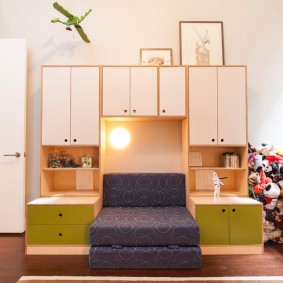 Built-in sofa in cabinet furniture