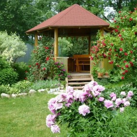 Stylish place to relax with a wooden gazebo