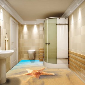 Vonios kambario dizainas su dušu