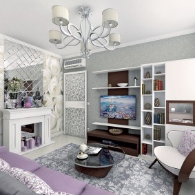 Wohnzimmerdekoration in Pastelltönen