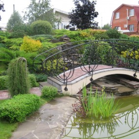 Picturesque corner of a private garden