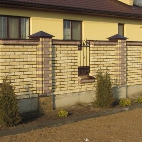 brick fence photo decor