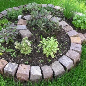flower bed made of stone