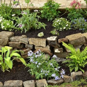 flower beds with stones do-it-yourself ideas decor