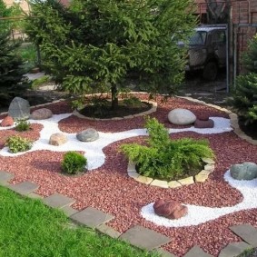 flower beds with stones do-it-yourself ideas kinds