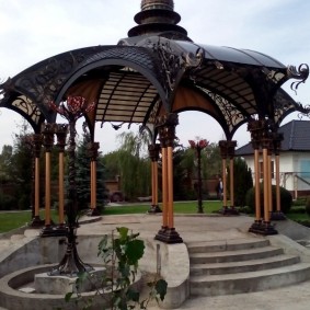 unusual wrought-iron gazebos for summer cottages