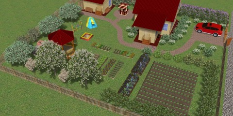 Variant av utformingen av sommerhytteplassen