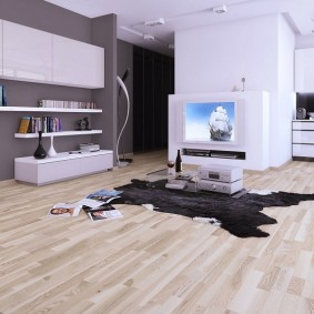 Laminat im Wohnzimmer-Fotodesign