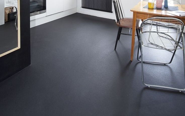 Dark gray bulk floor with a matte finish
