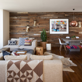 idei de interior pentru decorarea pereților din lemn