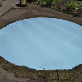 Пеноплек на платформи за оквир базена