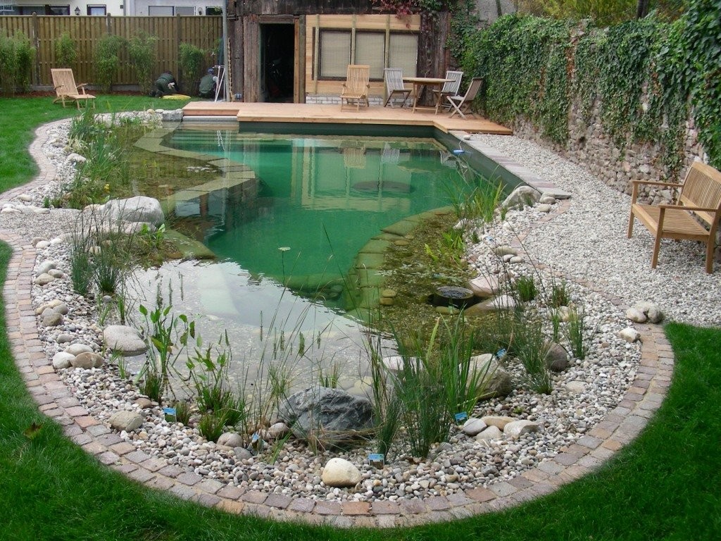 Dekorativní rybník s koupalištěm