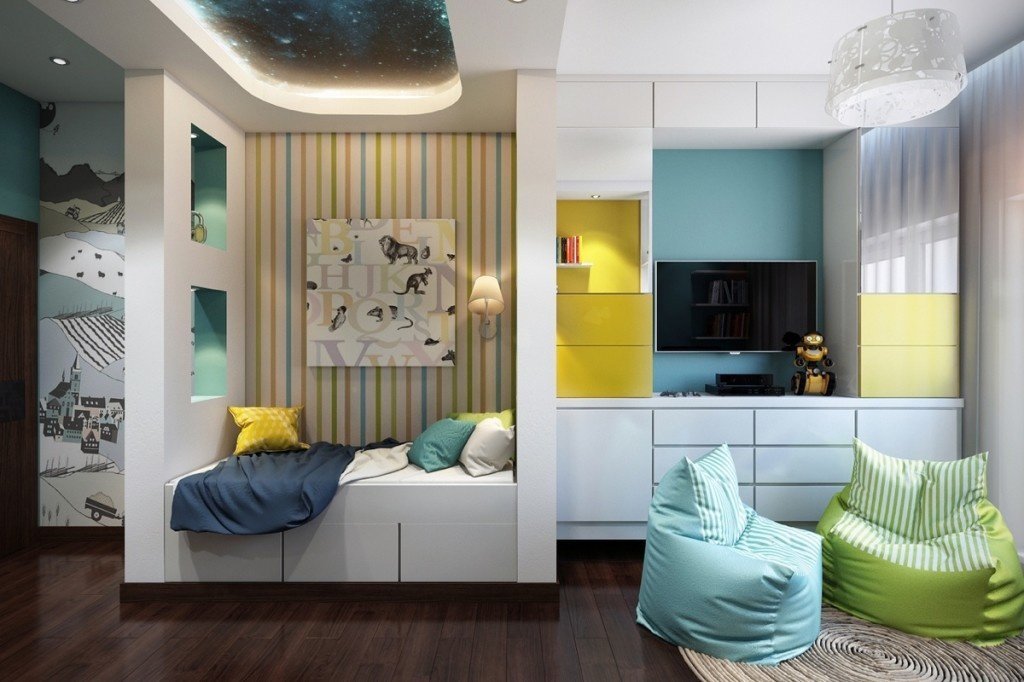 habitación moderna para niños
