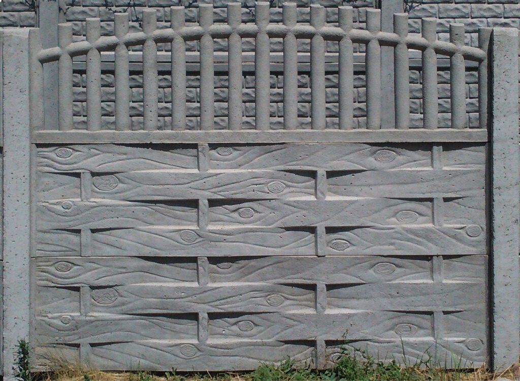 Szara tekstura sekcji ogrodzenia żelbetowego