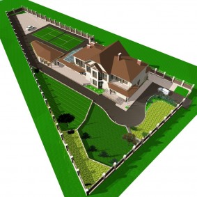 Project of a triangular section of 10 acres