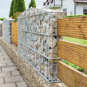 gabion clôture décor photo