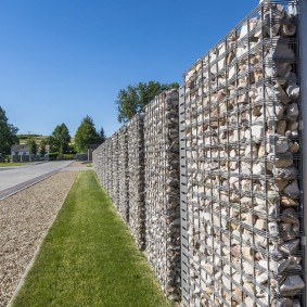 idées de décoration de clôture gabion