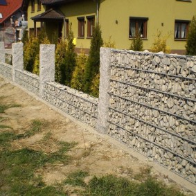 fence from gabions design ideas