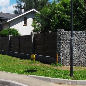 gabion clôture décor photo