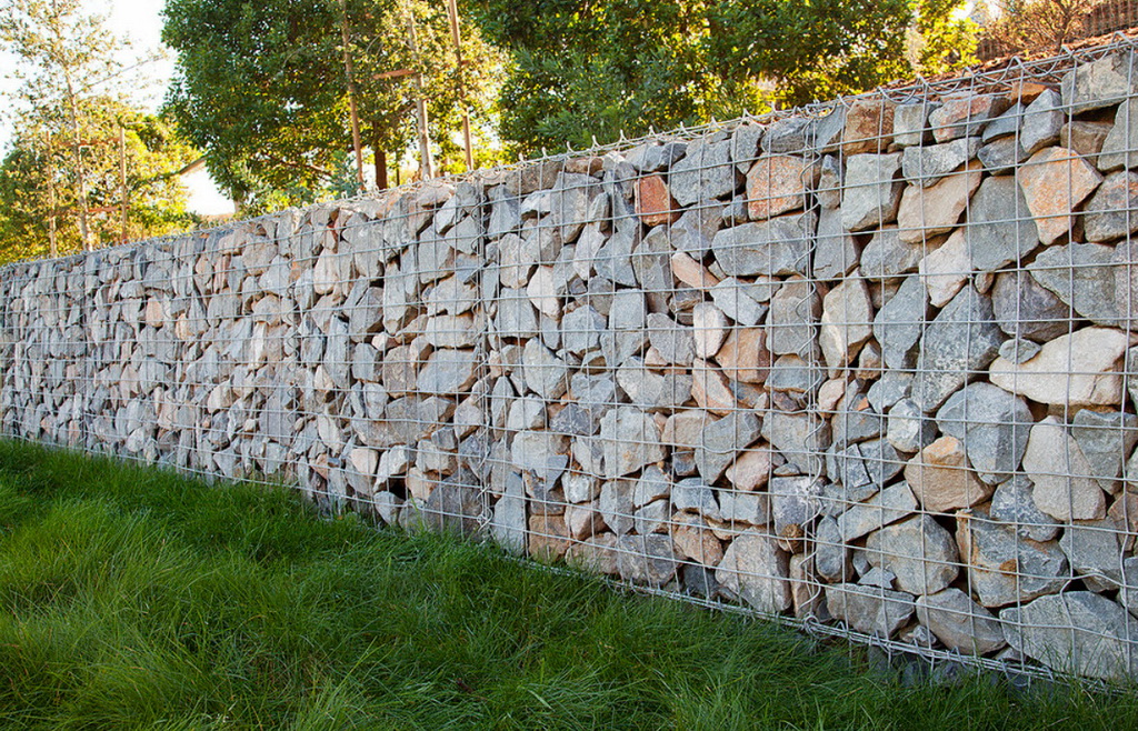 gabion kerítés fotó