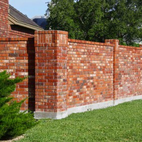 fence brick ideas photo