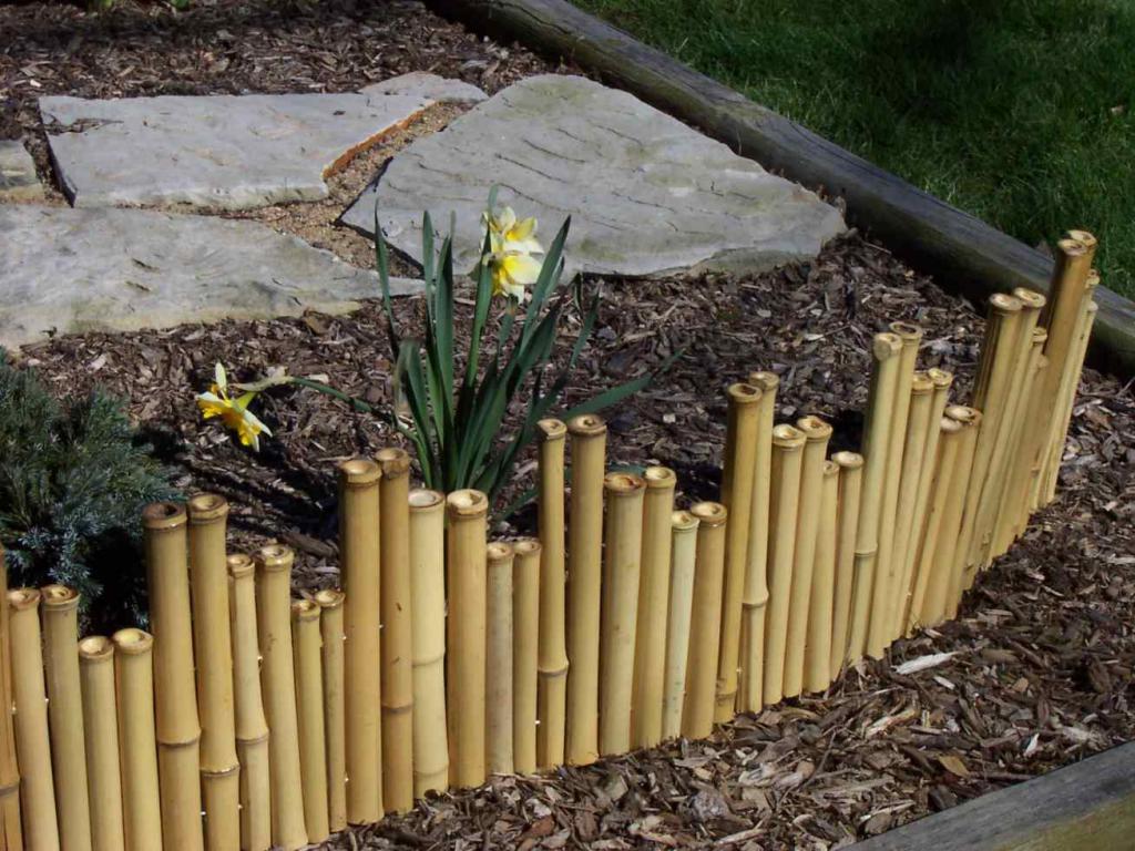 dekoratív bambusz kerítés