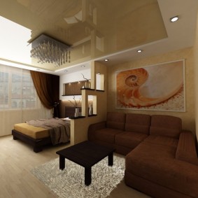 room 16 sq m in a studio apartment design ideas
