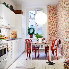 خلفية لتصميم صورة مطبخ صغير